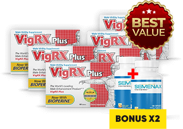 Six-box VigRX Plus extended package option with two bonuses